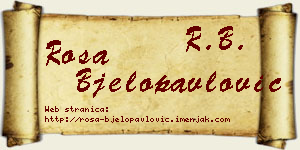 Rosa Bjelopavlović vizit kartica